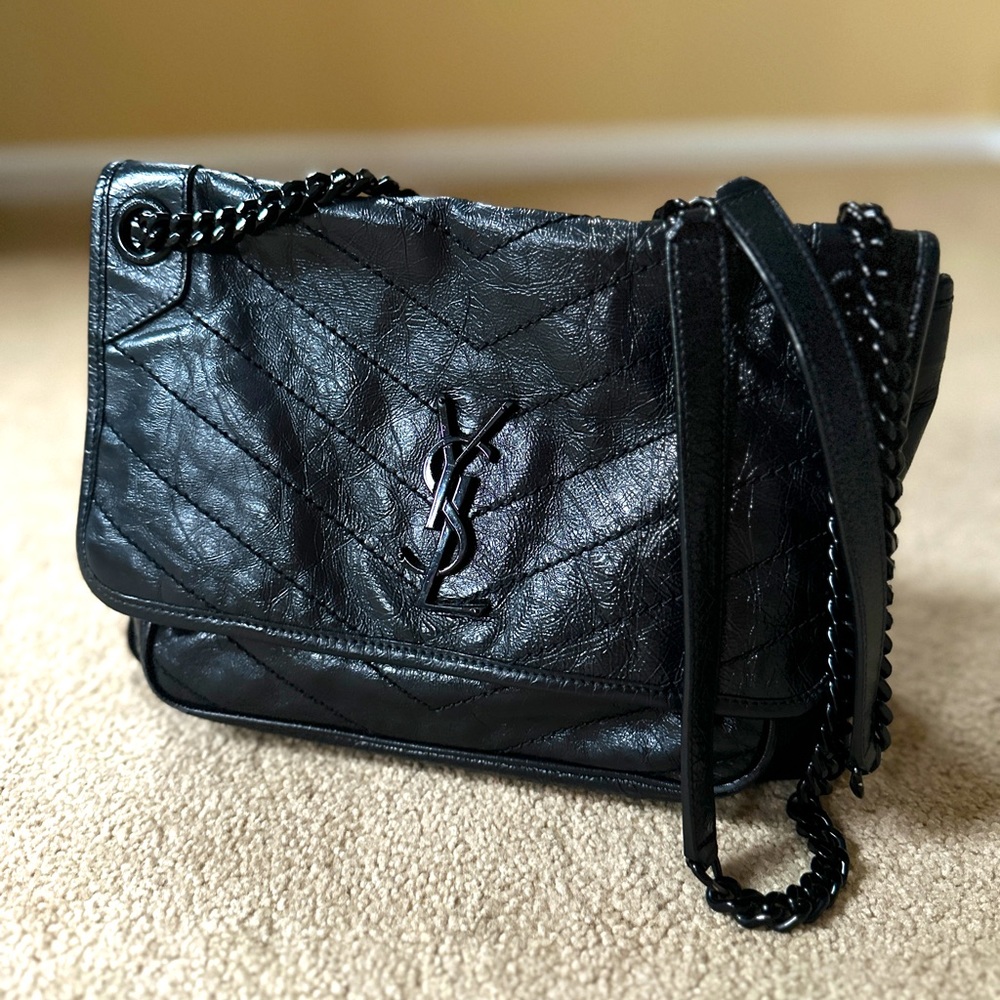 YSL Saint Laurent Niki Black Medium Bag